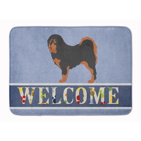 Carolines Treasures Tibetan Mastiff Welcome Machine Washable Memory Foam Mat BB8326RUG